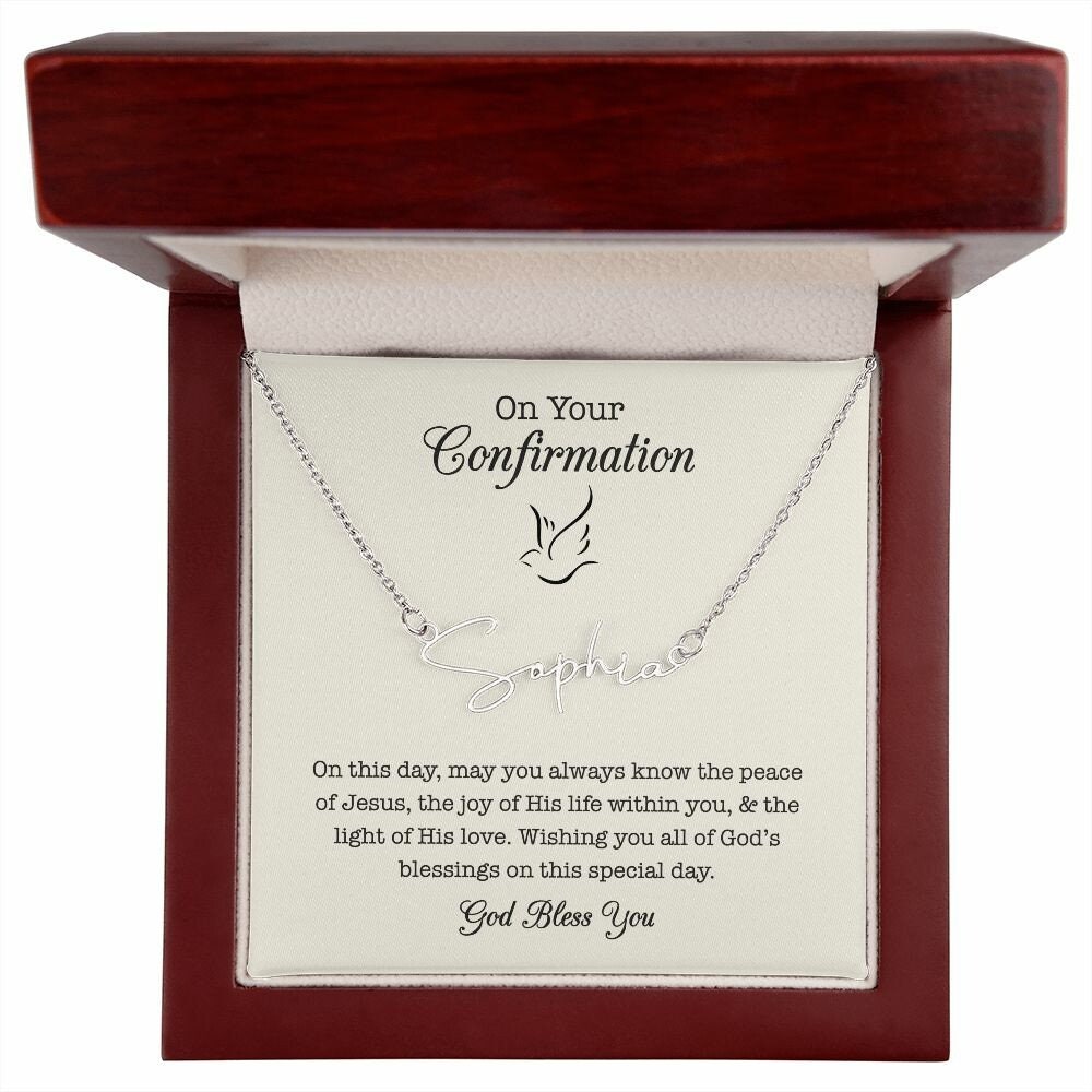 Confirmation Gift for Girl, Custom Name Necklace, Gift for Her Confirmation