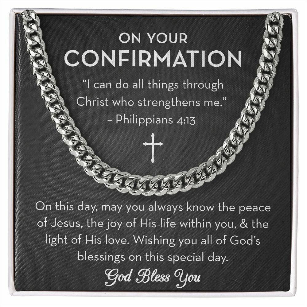 Confirmation Gift for Boy, Philippians Verse Confirmation Gift
