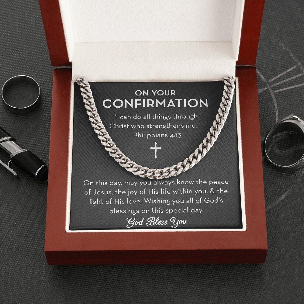 Confirmation Gift for Boy, Philippians Verse Confirmation Gift