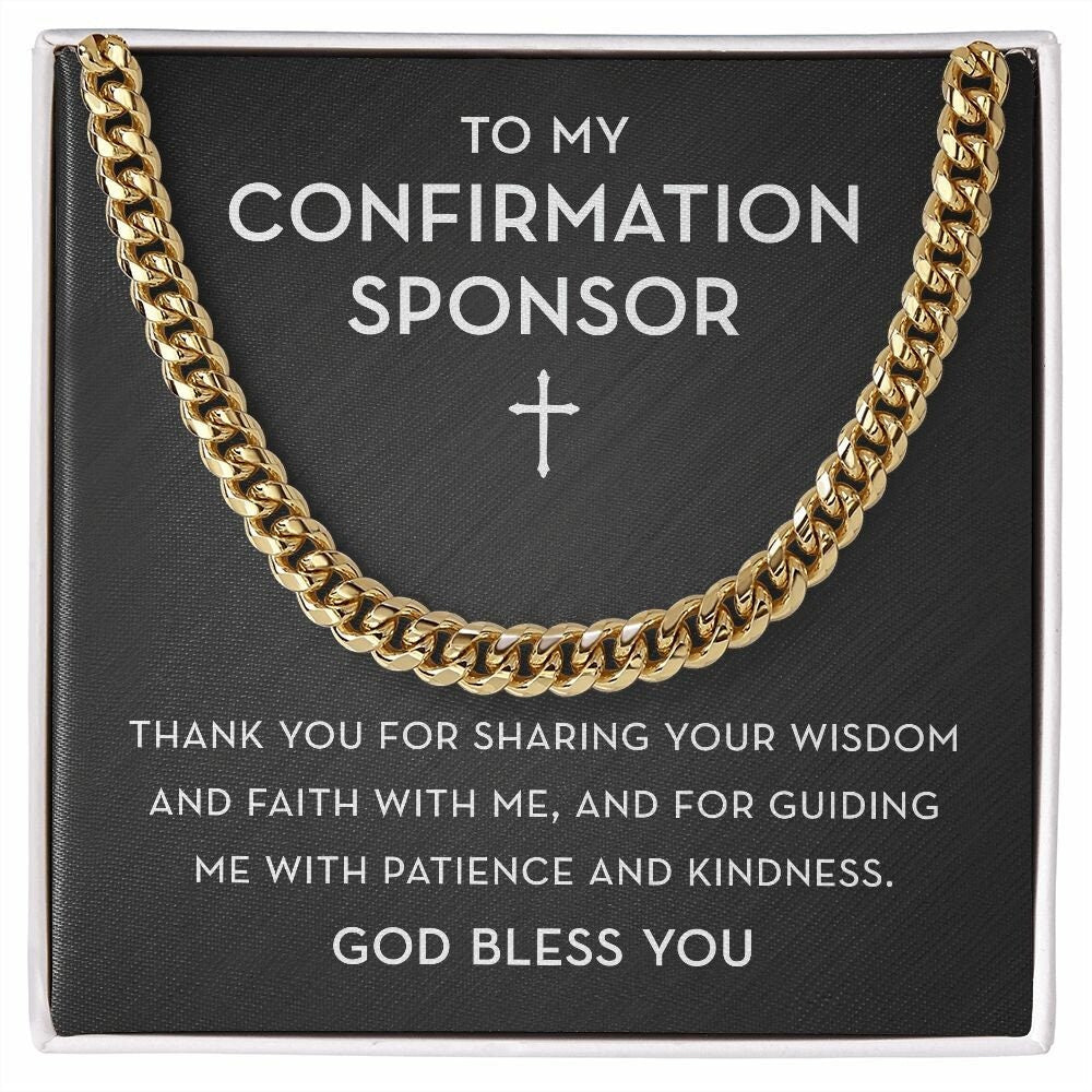Confirmation Sponsor Gift, Confirmation Sponsor Appreciation Thank You Gift