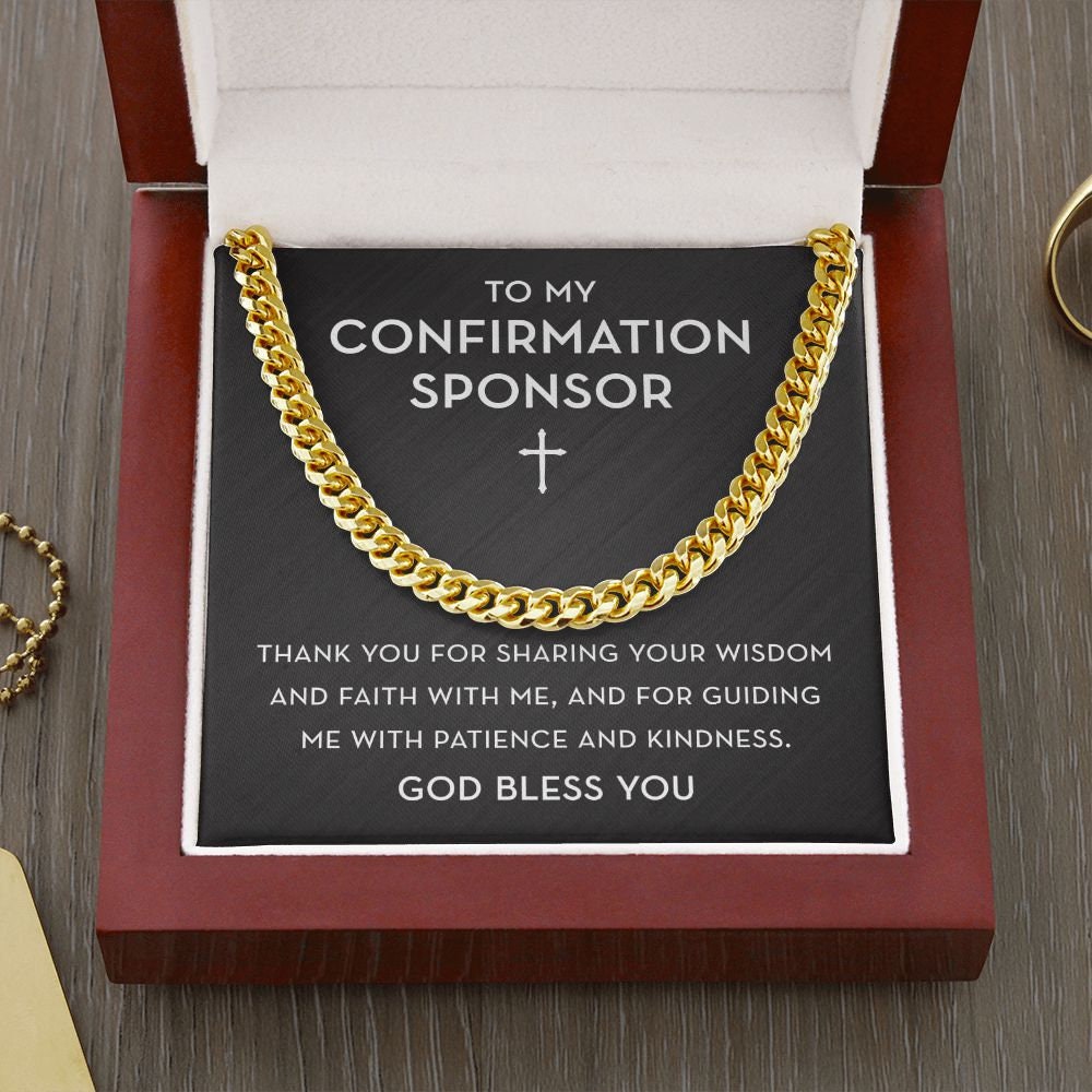 Confirmation Sponsor Gift, Confirmation Sponsor Appreciation Thank You Gift