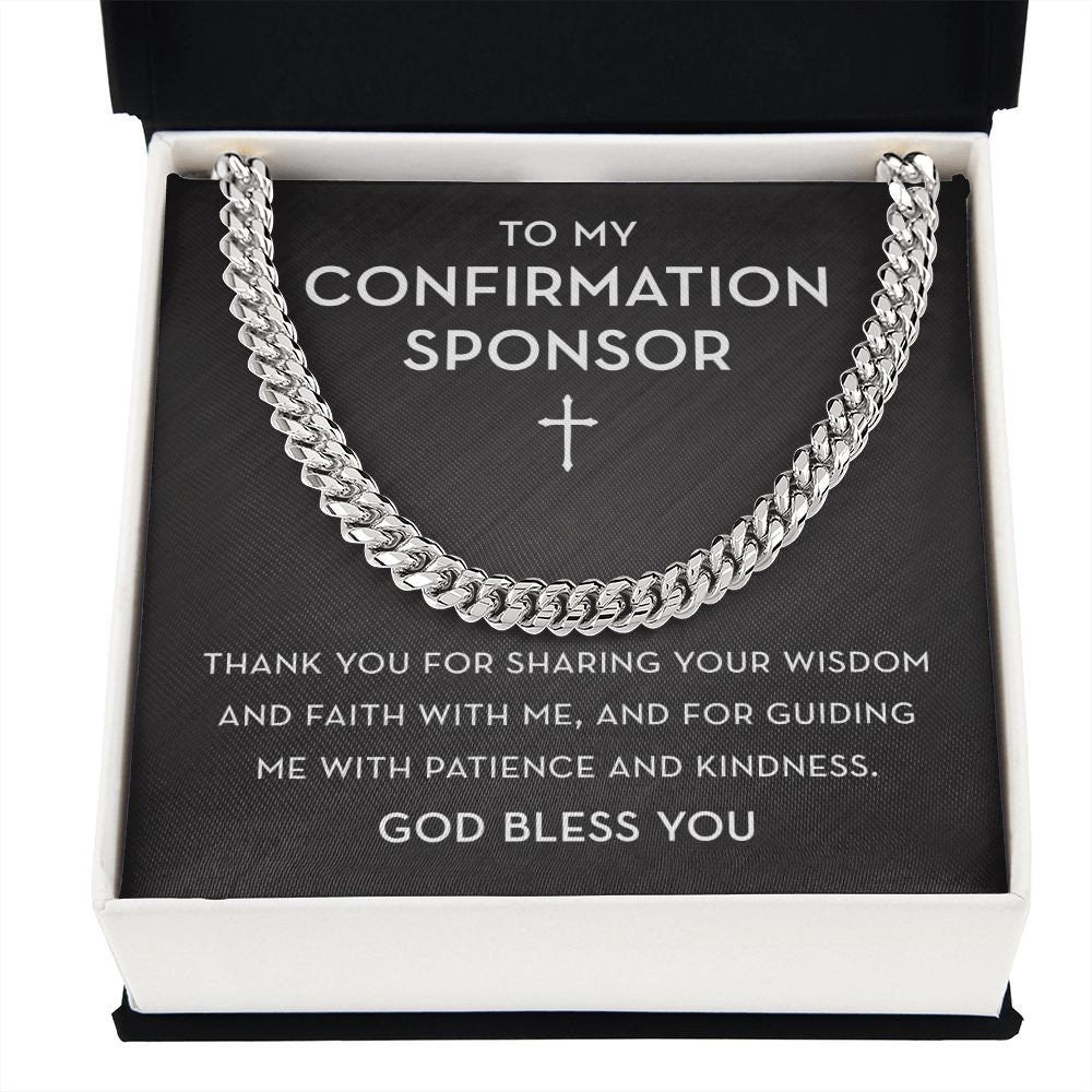 Confirmation Sponsor Gift, Confirmation Sponsor Appreciation Thank You Gift