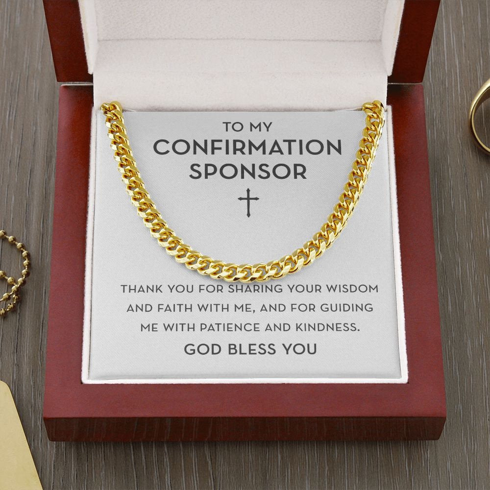 Confirmation Sponsor Gift, Appreciation Gift for Confirmation Sponsor