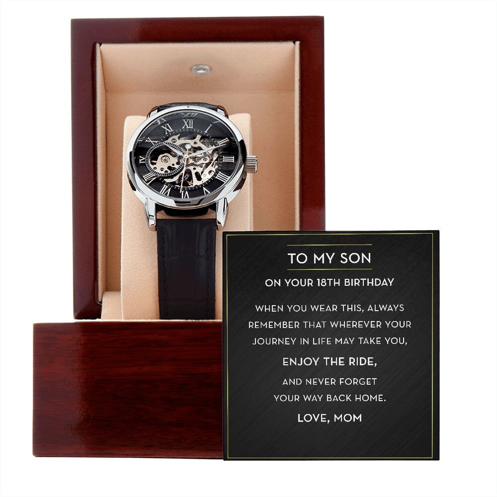 18th Birthday Gift for Son from Mom, Modern Watch