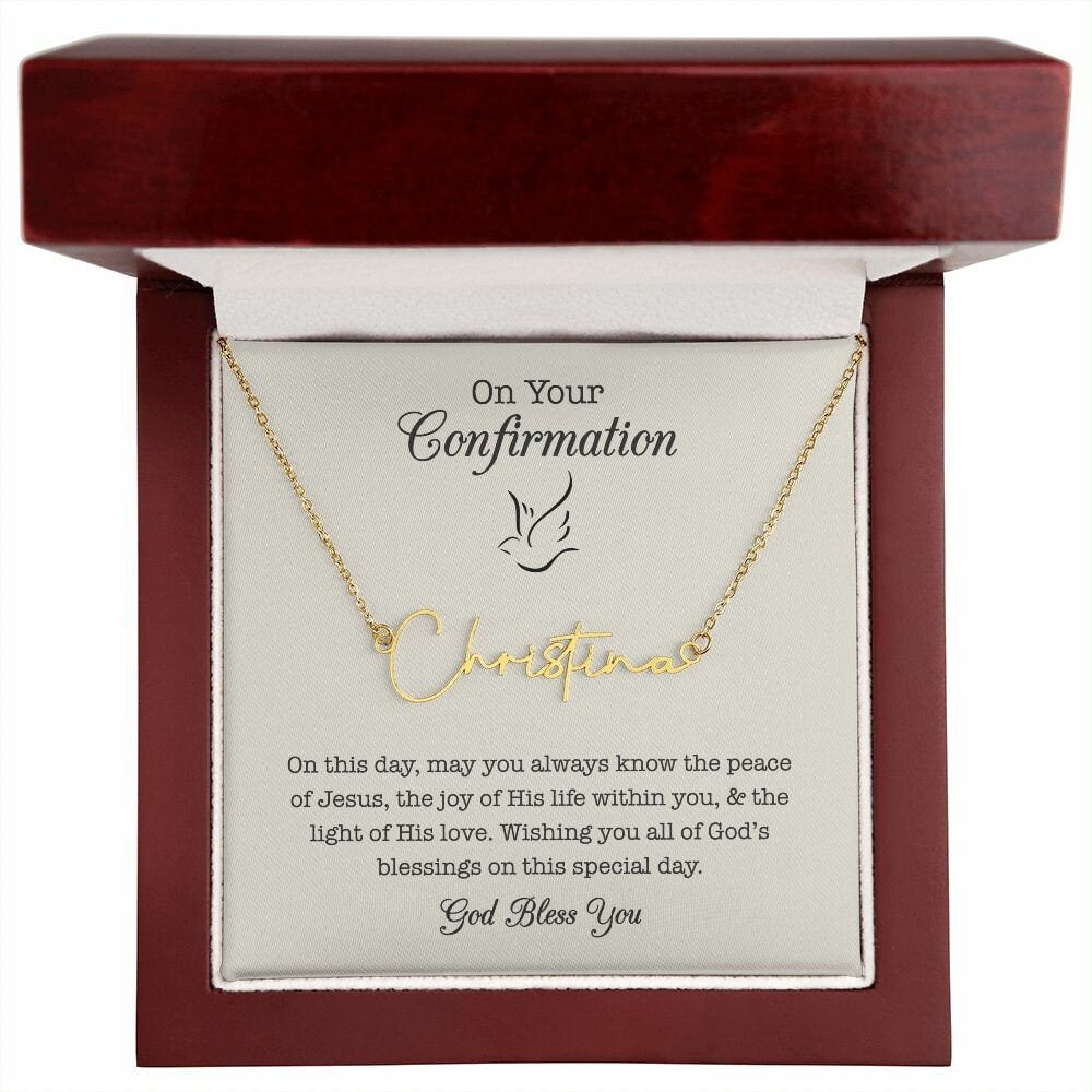 Confirmation Gift for Girl, Custom Name Necklace, Gift for Her Confirmation