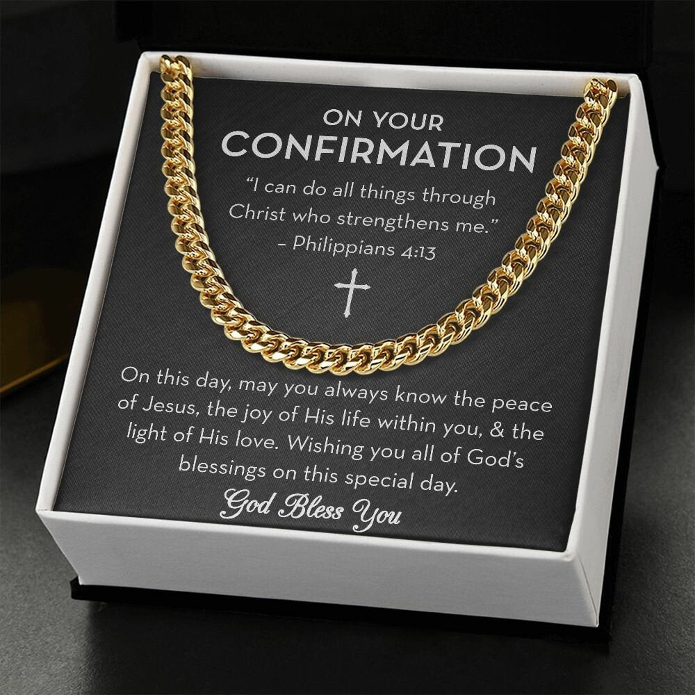 Confirmation Gift for Boy, Philippians Verse Confirmation Gift