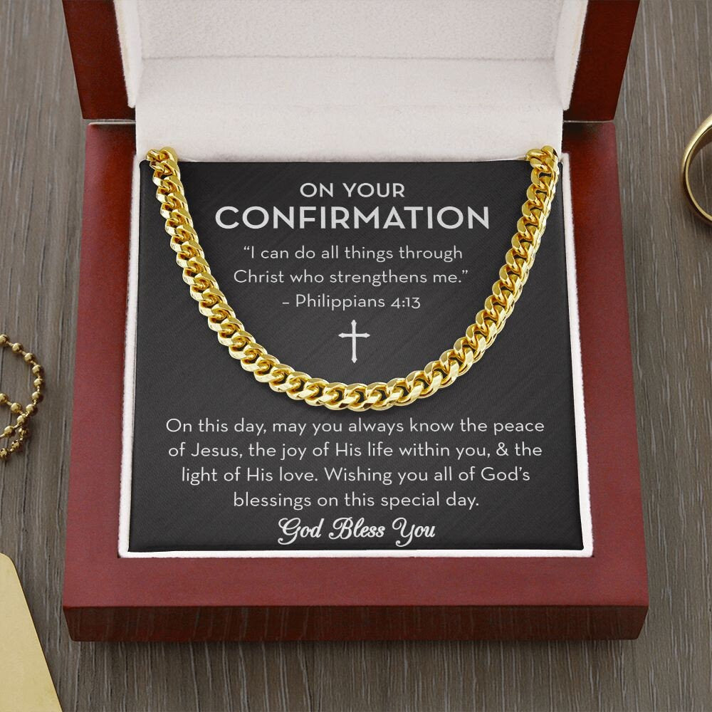 Confirmation Gift for Boy, Philippians Verse Confirmation Gift