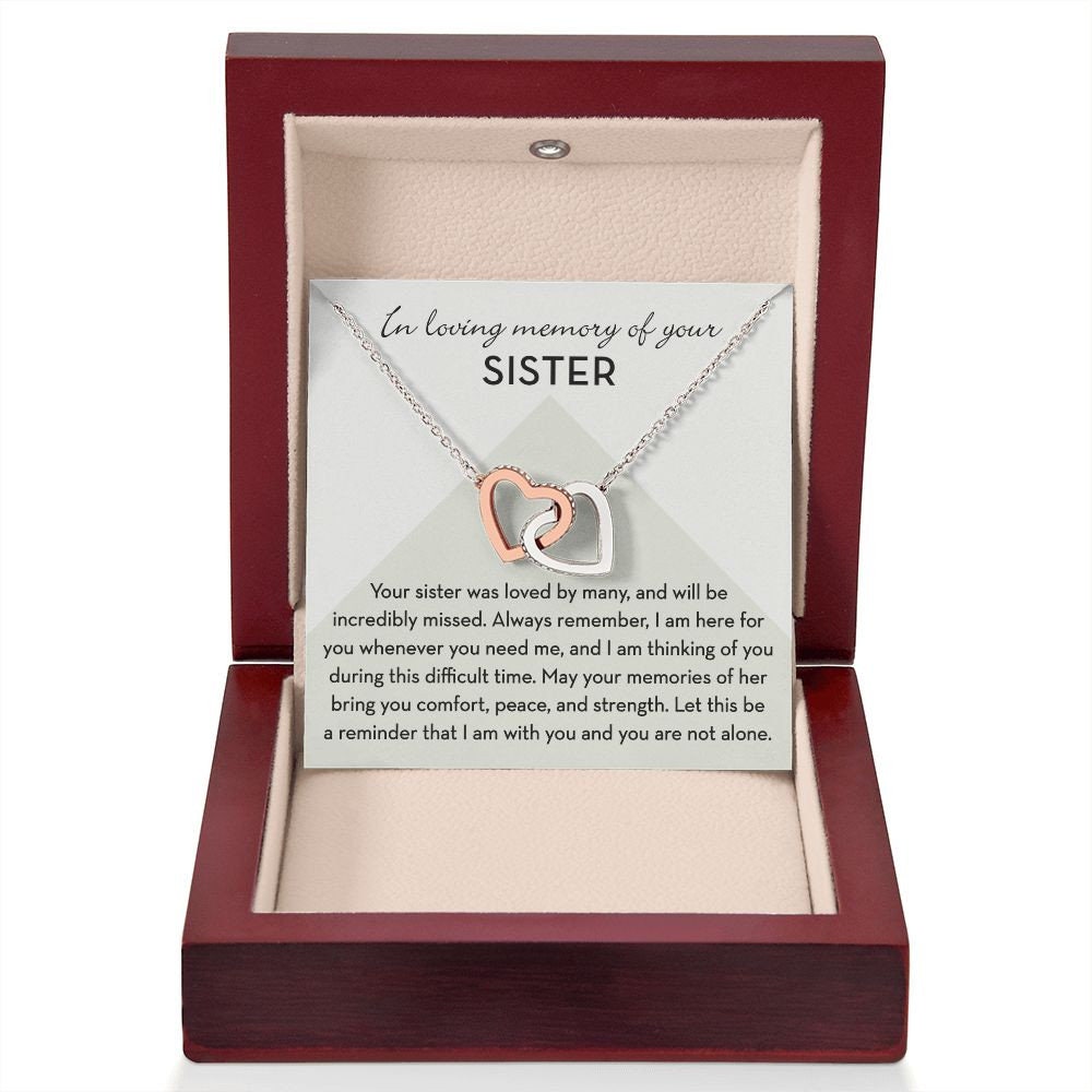 Loss of Sister Gift, Memorial Gifts For Loss of Sister, Sympathy Gift Ideas, Memorial Jewelry, Remembrance Necklace, In Memory of Sister