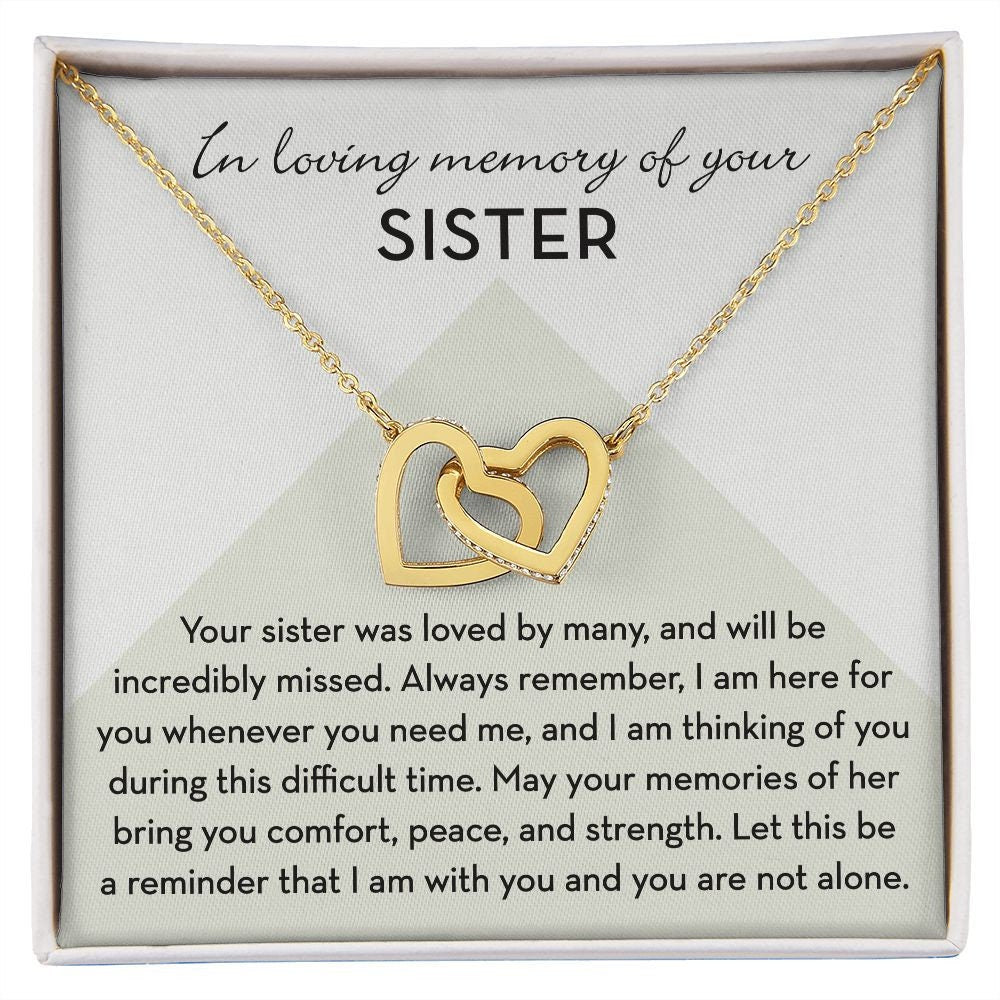 Loss of Sister Gift, Memorial Gifts For Loss of Sister, Sympathy Gift Ideas, Memorial Jewelry, Remembrance Necklace, In Memory of Sister