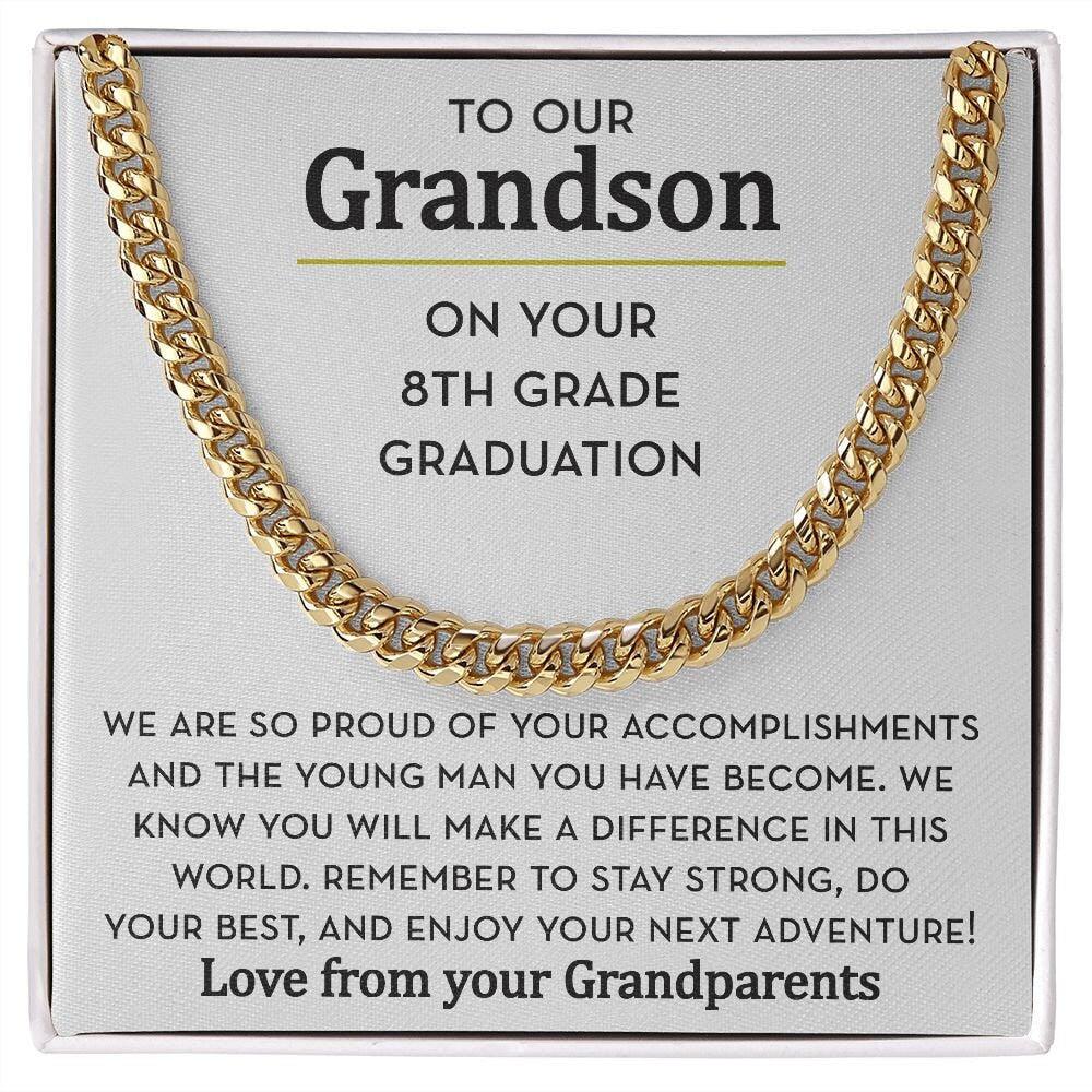 8th Grade Graduation Gift for Grandson, Grandson Gift Middle School Graduation