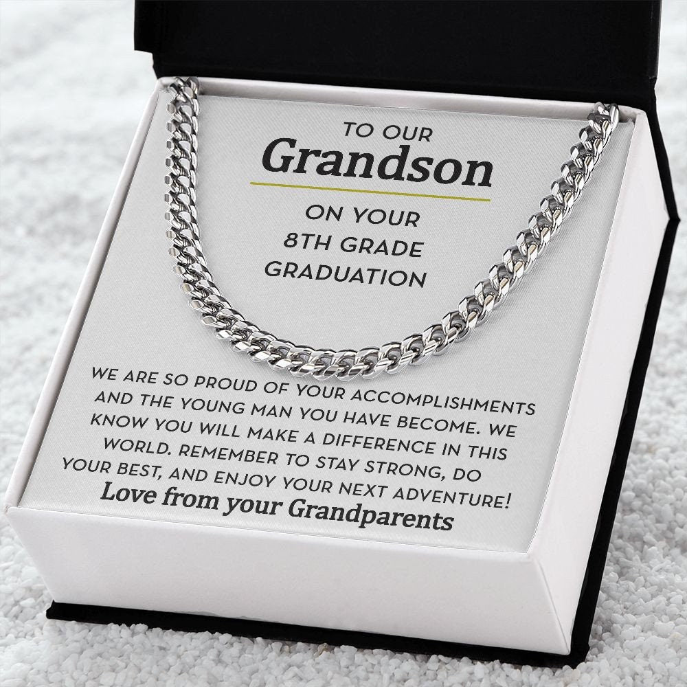 8th Grade Graduation Gift for Grandson, Grandson Gift Middle School Graduation