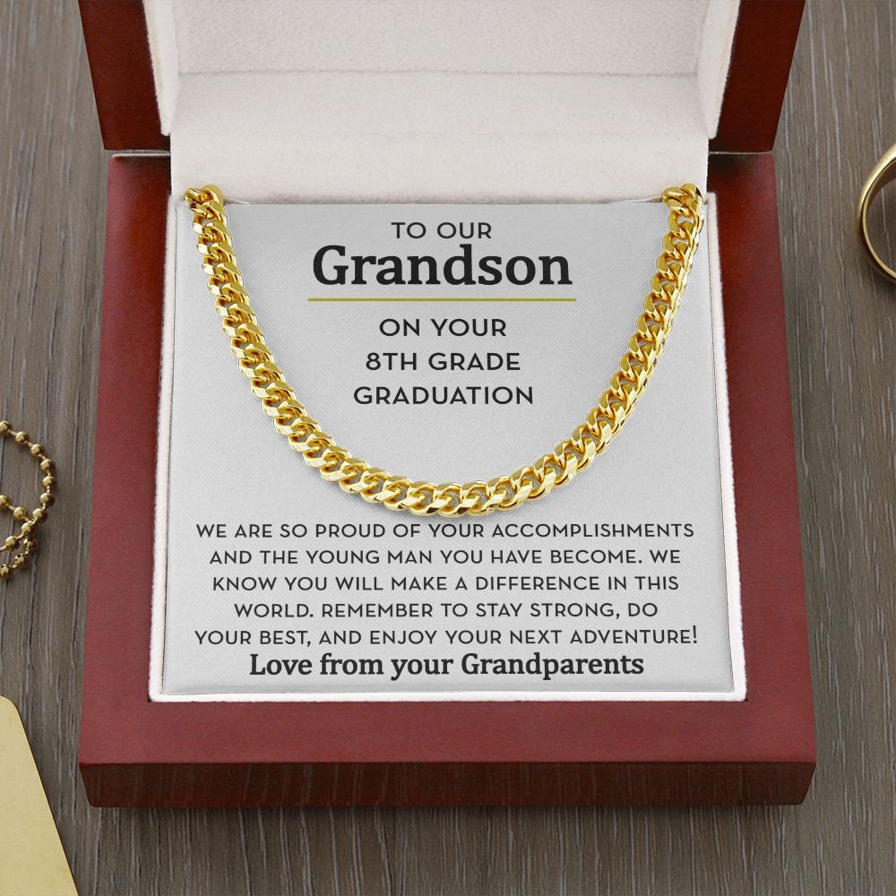 8th Grade Graduation Gift for Grandson, Grandson Gift Middle School Graduation