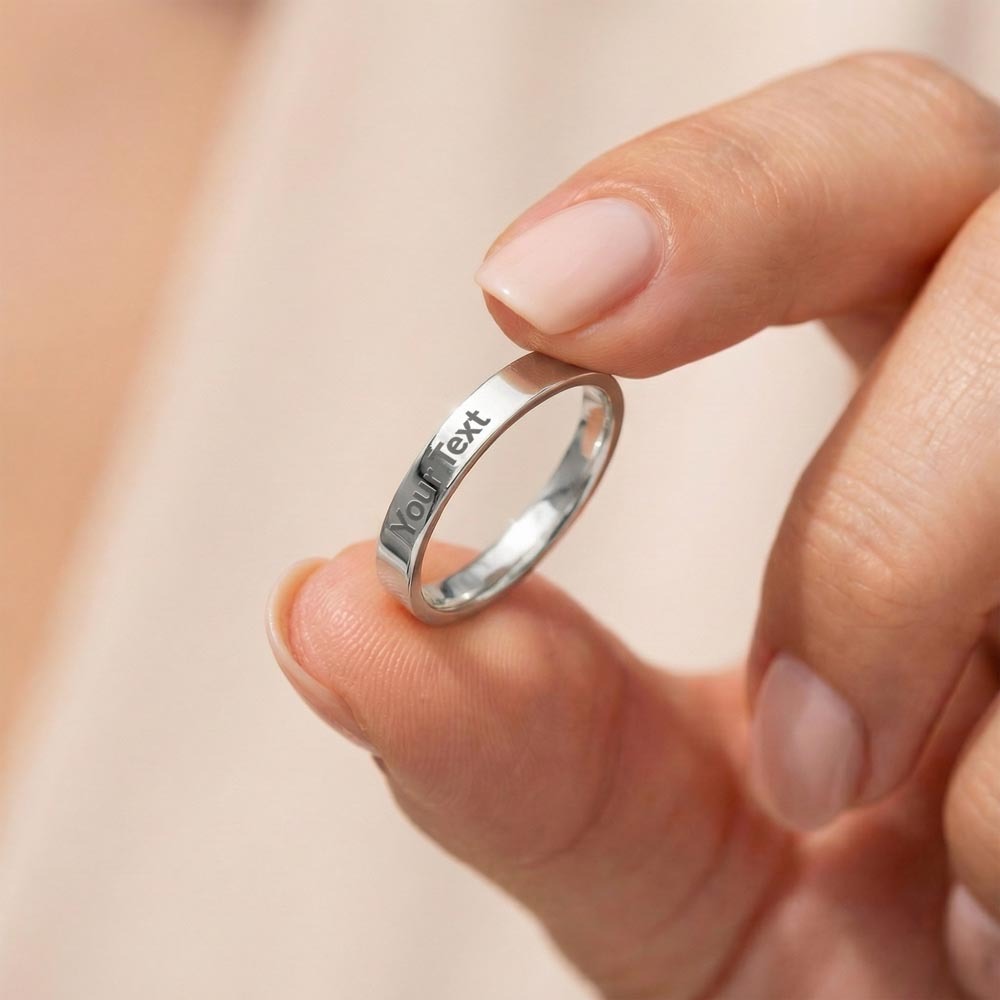 Custom Engraved Ring for Her, Personalized Engraved Ring