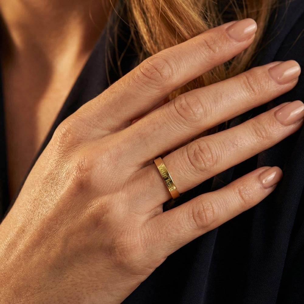 Custom Engraved Ring for Her, Personalized Engraved Ring