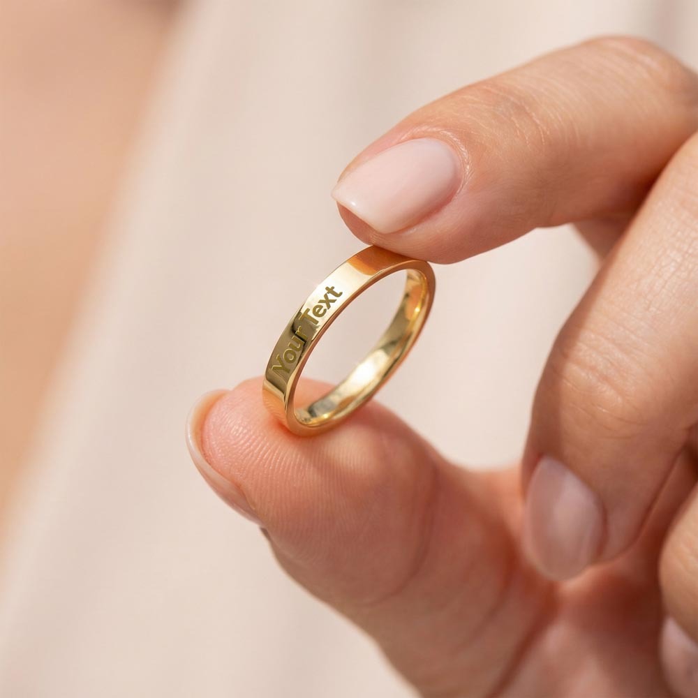 Custom Engraved Ring for Her, Personalized Engraved Ring
