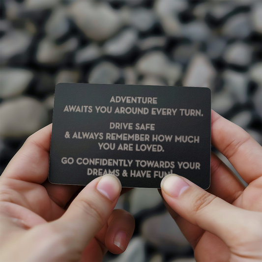 Gift for Grandson, Engraved Wallet Card, Gift for New Driver