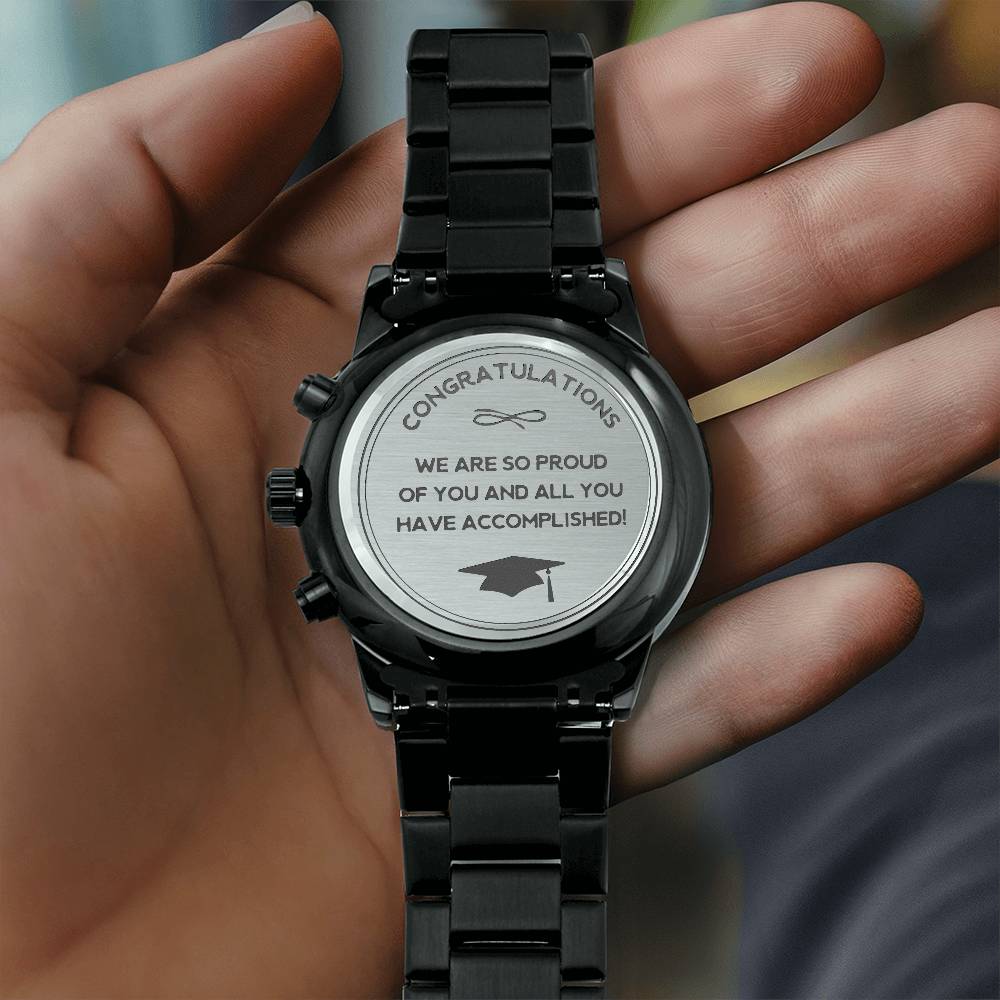 Graduation Gift for Him, Graduation Watch, Engraved Watch, Graduation Gift from Parents / Grandparents, We Are So Proud of You