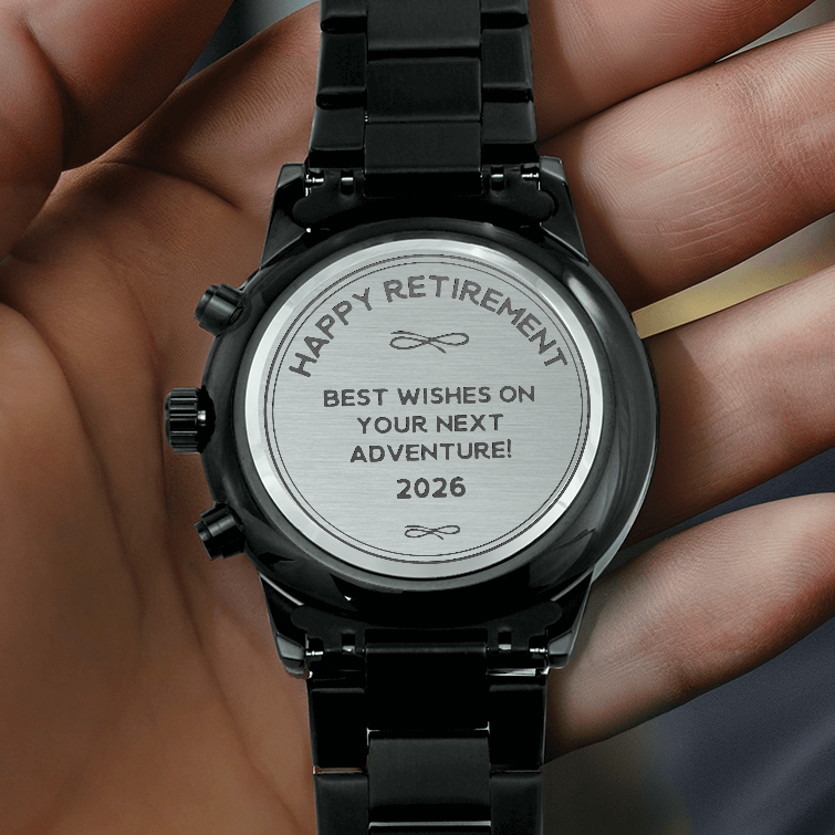 Happy Retirement 2026, Gift for Retirement, Engraved Watch, Retirement Gift for Him