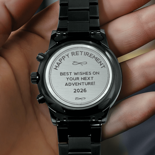 Happy Retirement 2026, Gift for Retirement, Engraved Watch, Retirement Gift for Him