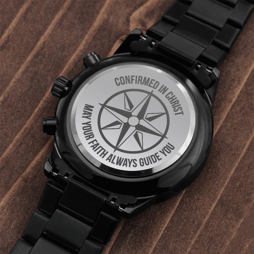 Confirmation Watch for Boy, Confirmed in Christ, Engraved Confirmation Gift for Boy