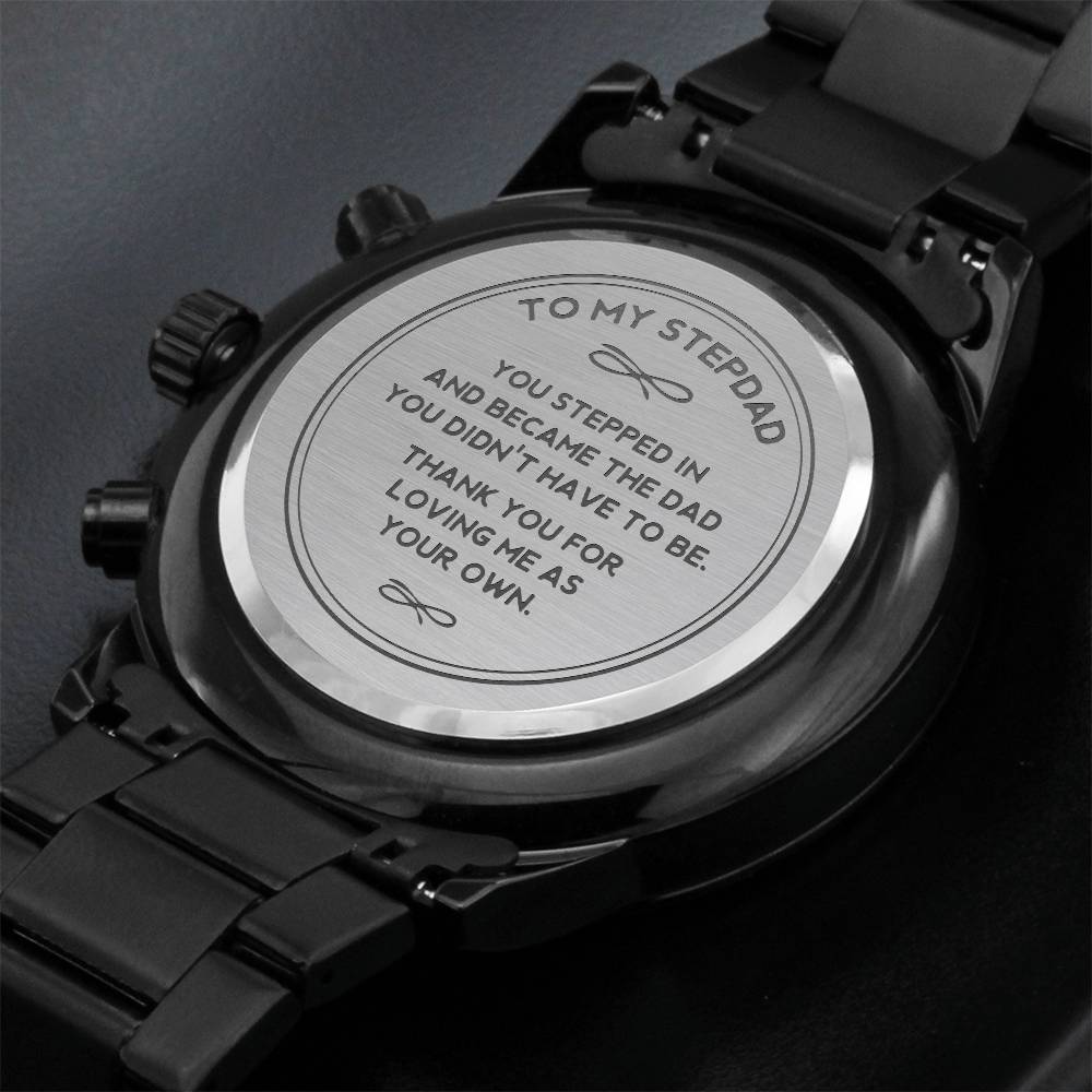 stepdad gift engraved watch