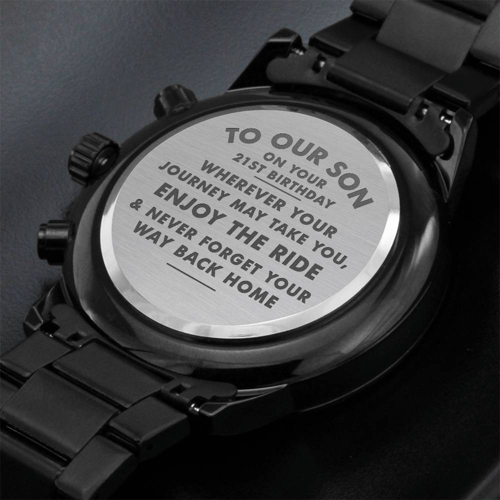 Gift for Son 21st Birthday, To Our Son, Engraved Watch, 21st Birthday Gift To Son from Parents