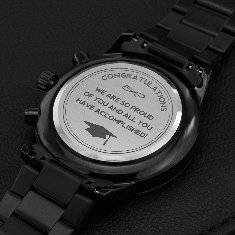 Graduation Gift for Him, Graduation Watch, Engraved Watch, Graduation Gift from Parents / Grandparents, We Are So Proud of You