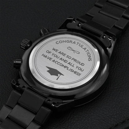 Graduation Gift for Him, Graduation Watch, Engraved Watch, Graduation Gift from Parents / Grandparents, We Are So Proud of You