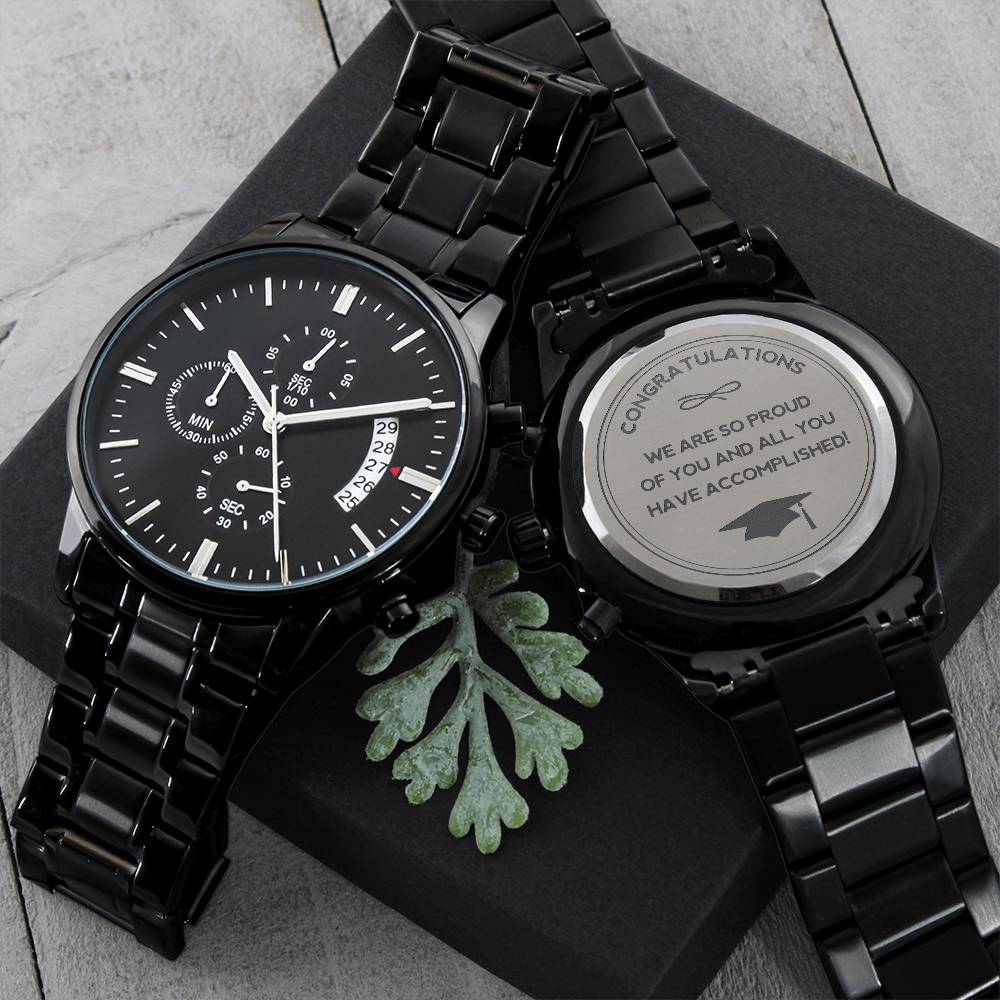 Graduation Gift for Him, Graduation Watch, Engraved Watch, Graduation Gift from Parents / Grandparents, We Are So Proud of You
