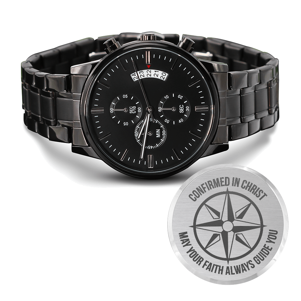 Confirmation Watch for Boy, Confirmed in Christ, Engraved Confirmation Gift for Boy