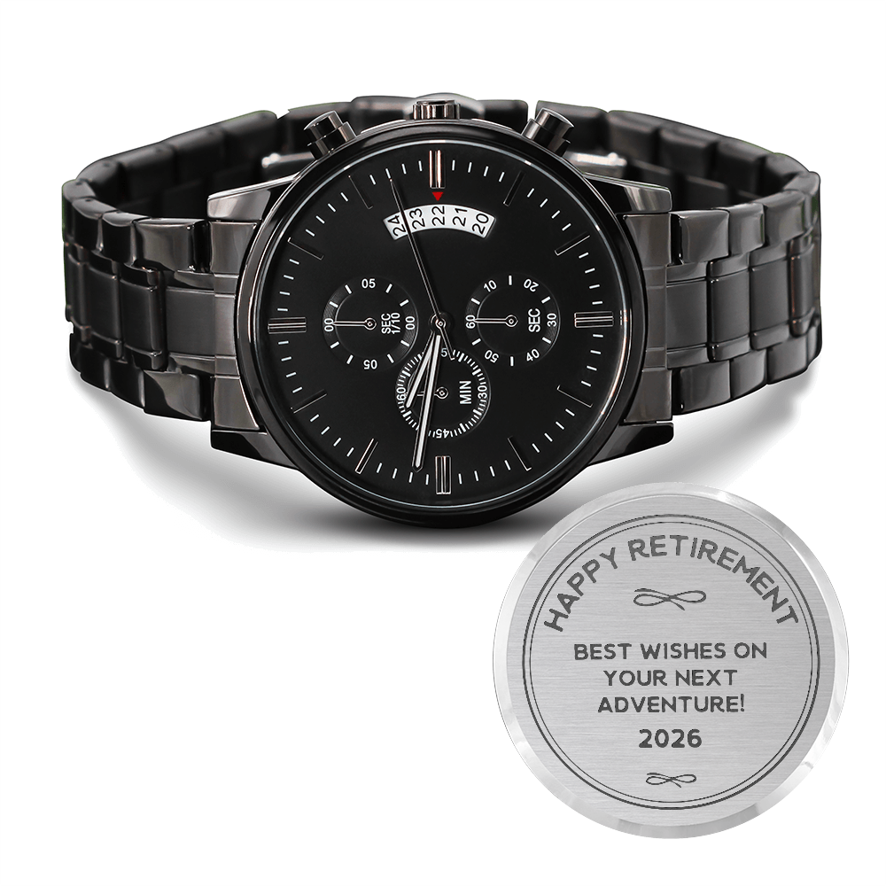 Happy Retirement 2026, Gift for Retirement, Engraved Watch, Retirement Gift for Him