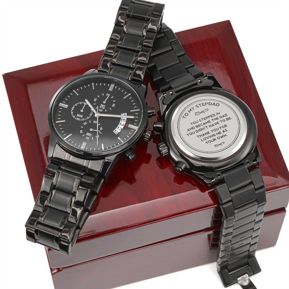 Stepdad Gift, Gift for Stepdad, Engraved Watch, Stepdad Father's Day Gift