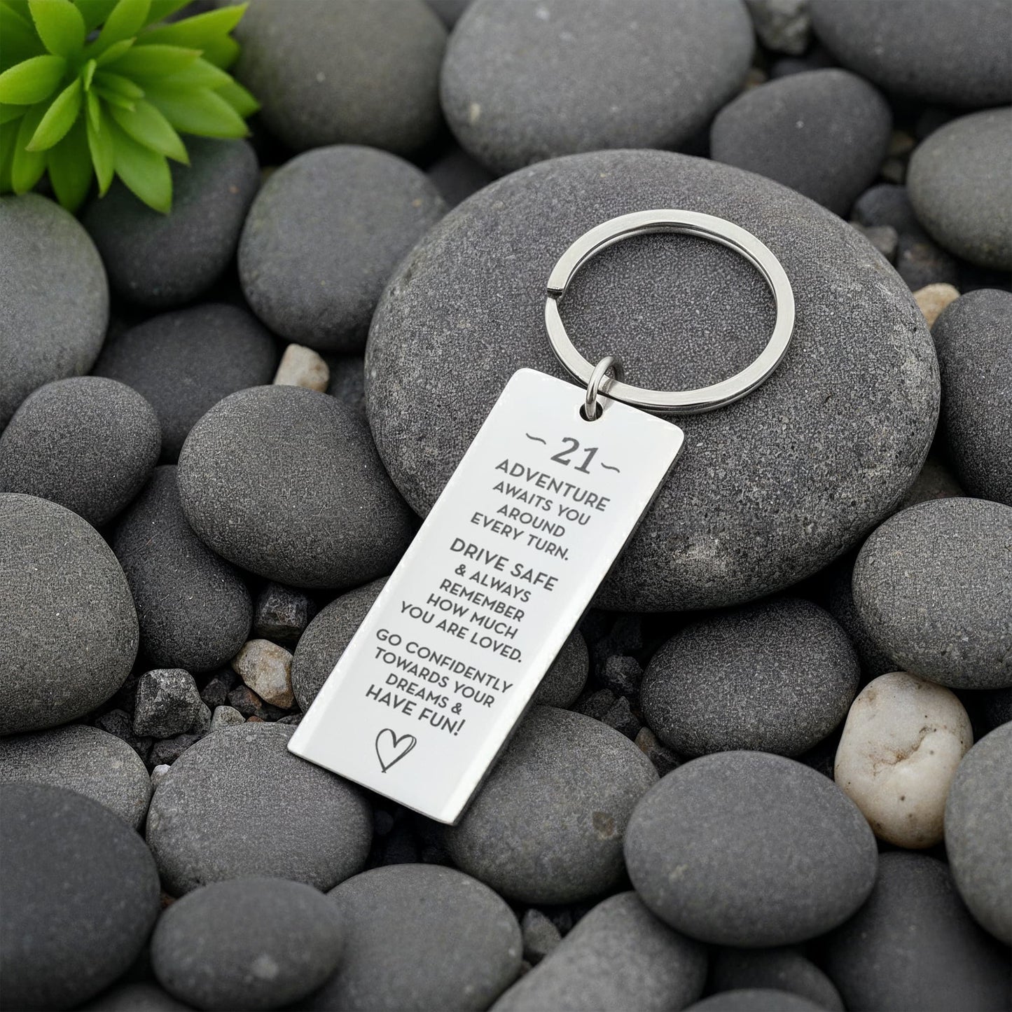 21st Birthday Gift for Her, Gift for 21st Birthday, Drive Safe Reminder, New License Gift, Personalized Engraved Keychain