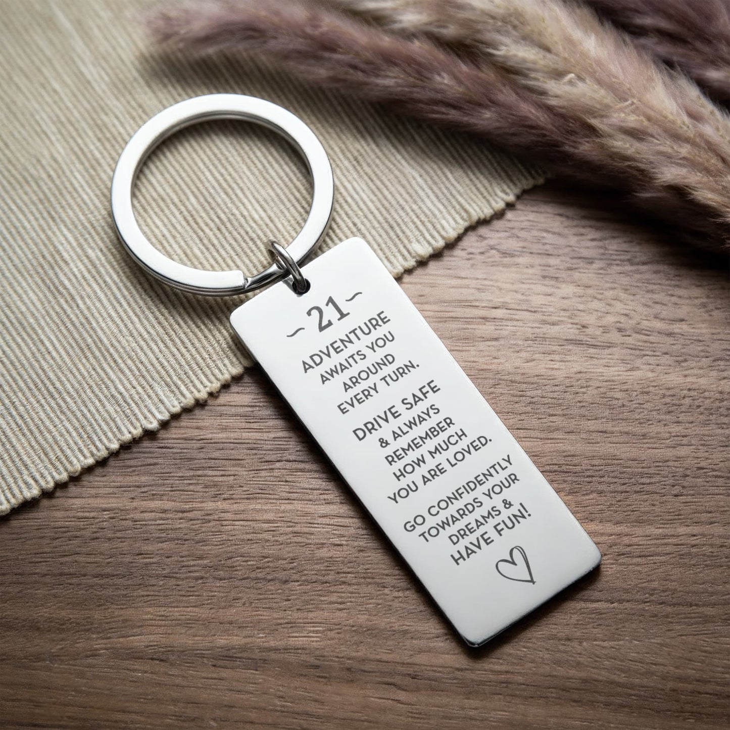 21st Birthday Gift for Her, Gift for 21st Birthday, Drive Safe Reminder, New License Gift, Personalized Engraved Keychain