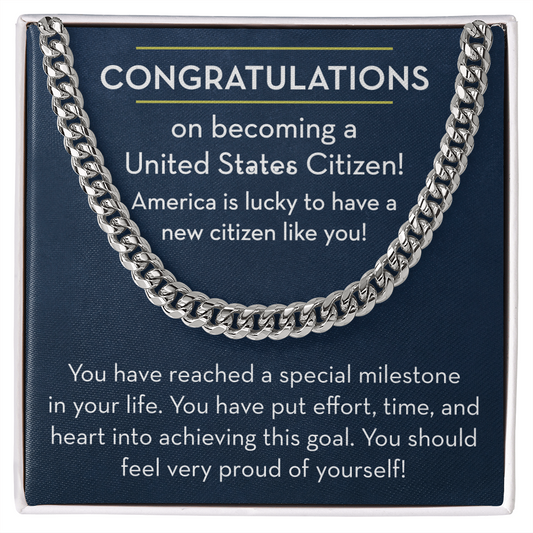 US Citizenship Gift for Him, Gift for New US Citizen, US Immigrant Gift, Naturalization Gift for Him
