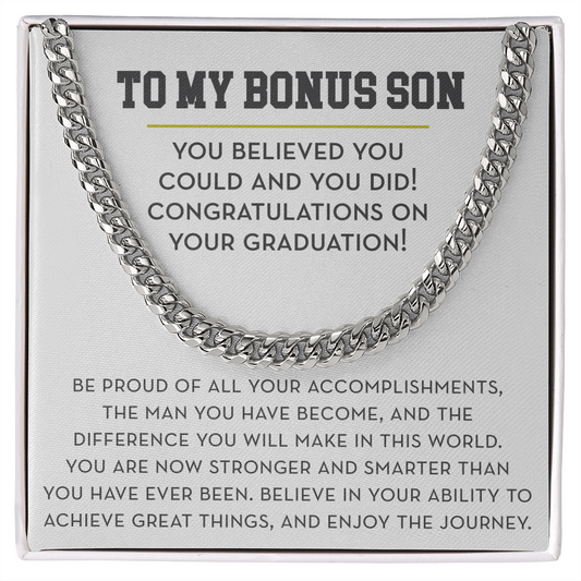 Bonus Son Graduation Gift, Graduation Gift for Bonus Son