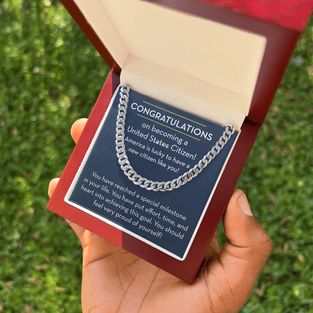 US Citizenship Gift for Him, Gift for New US Citizen, US Immigrant Gift, Naturalization Gift for Him