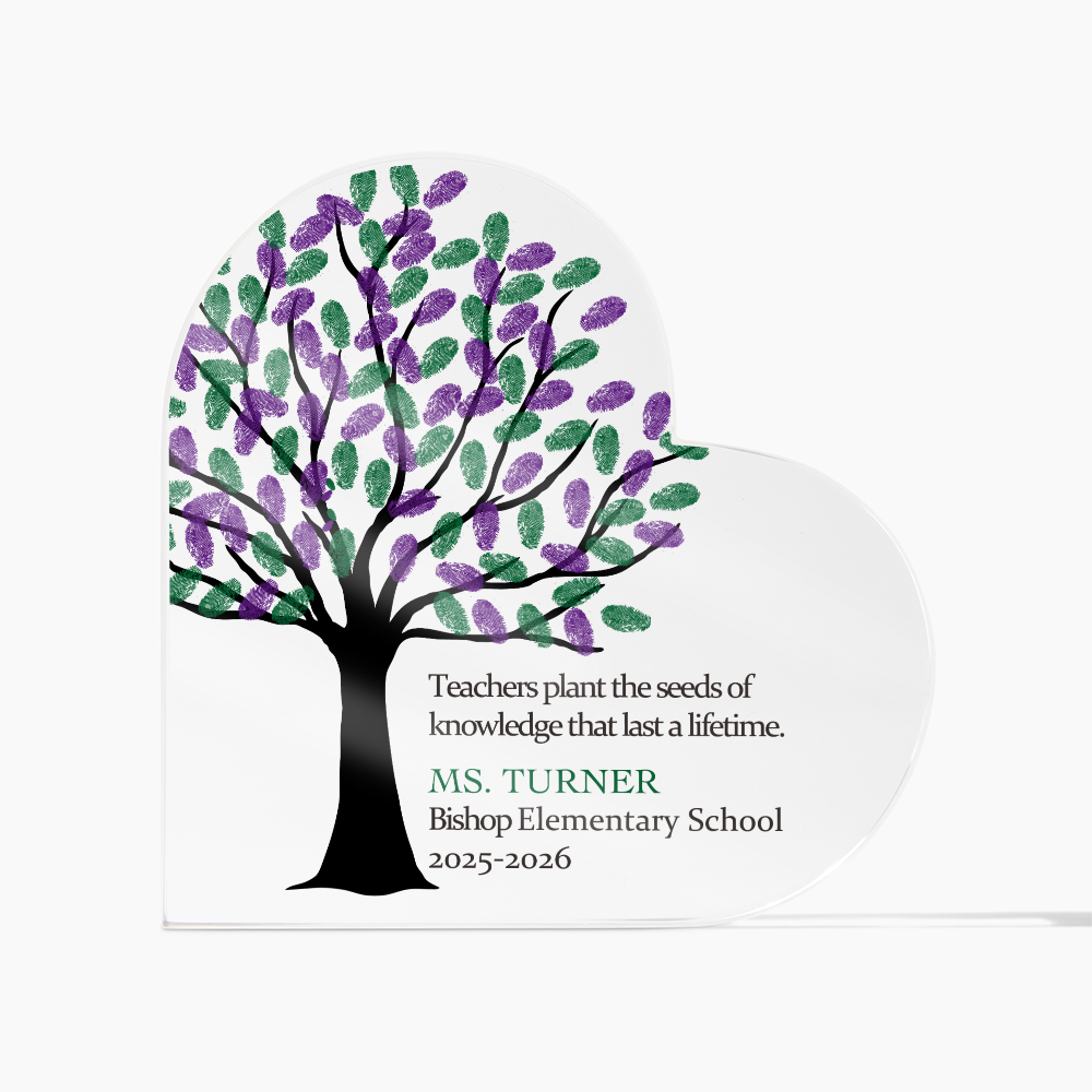 Personalized Gift for Teacher, Acrylic Heart, Personalized Teacher Gift, Teacher Retirement Gift