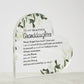 To my Granddaughter Gift, Heart Plaque for Granddaughter from Grandma, Granddaughter Gifts