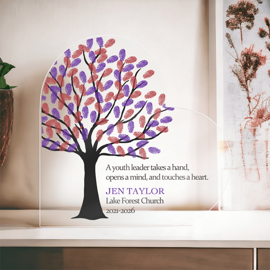 Personalized Gift for Youth Leader, Acrylic Heart Gift, Personalized Youth Leader Gift