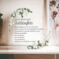 To my Goddaughter Gift, Heart Plaque for Goddaughter from Godmother
