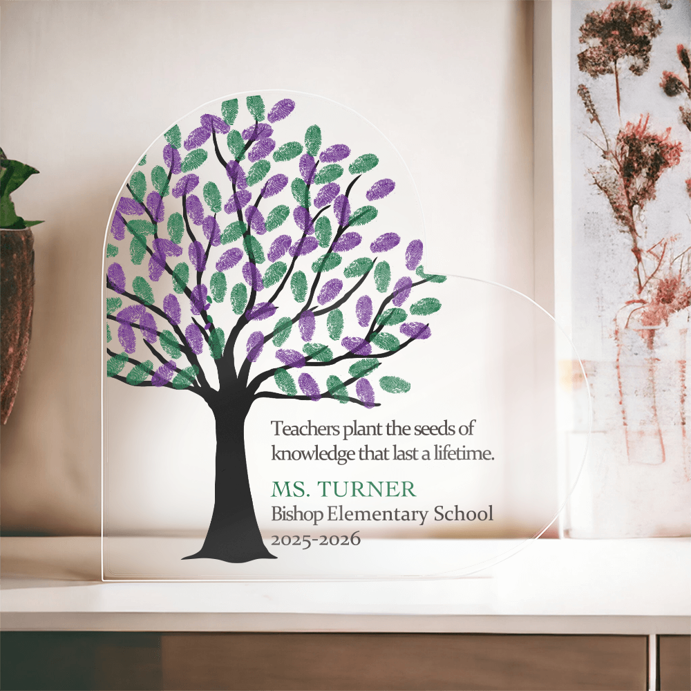 Personalized Gift for Teacher, Acrylic Heart, Personalized Teacher Gift, Teacher Retirement Gift