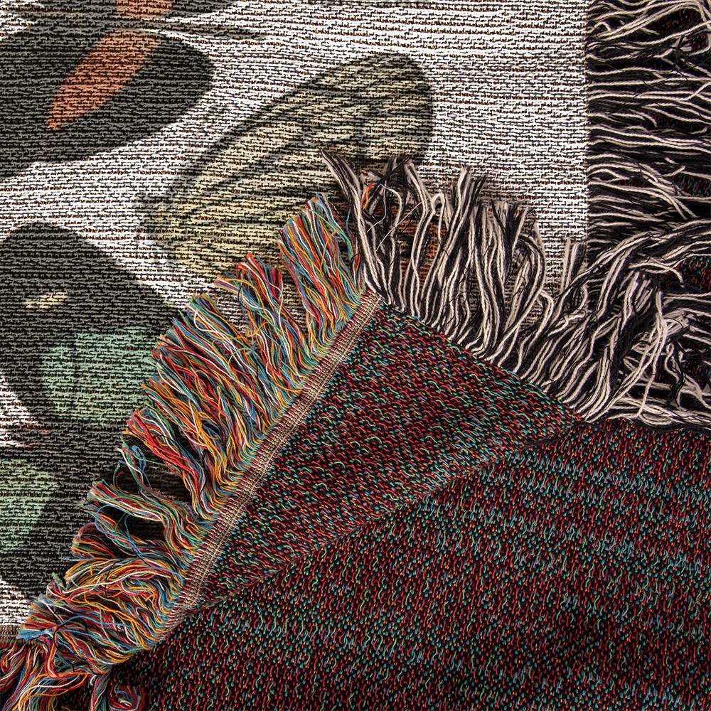Butterfly Woven Throw, Butterflies Blanket, Boho Decor, Bohemian Throw