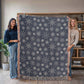Snowflakes Woven Throw, Snowflake Blanket, Cabin Blanket