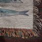 Sardine Blanket, Sardine Woven Throw, Fish Blanket, Sardine Fish Wall Hanging