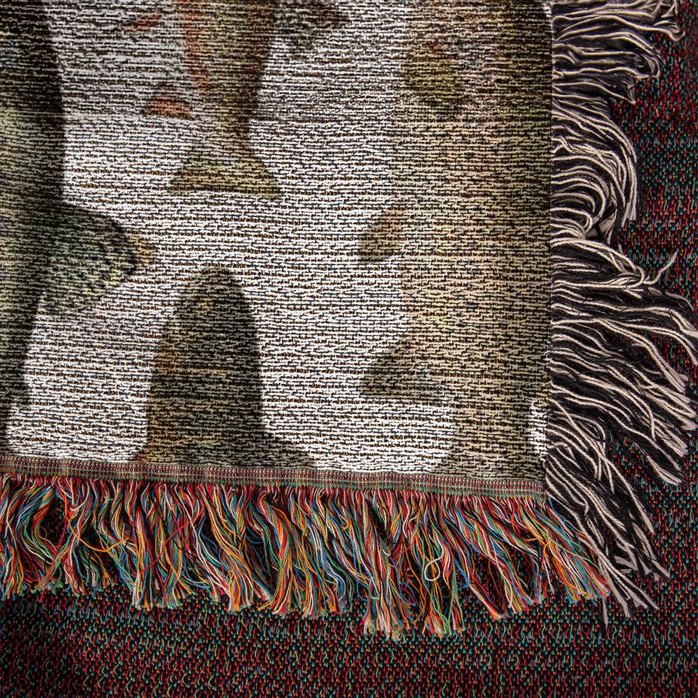 Rainbow Trout Blanket, Lake House Woven Blanket, Trout Woven Throw