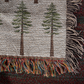 Coast Redwood Watercolor Pattern Woven Throw