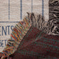 Grandparents Gift, Grandparents Woven Throw, Ticking Striped Blanket, Gift From Grandkids