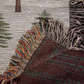 Coast Redwood Watercolor Pattern Woven Throw