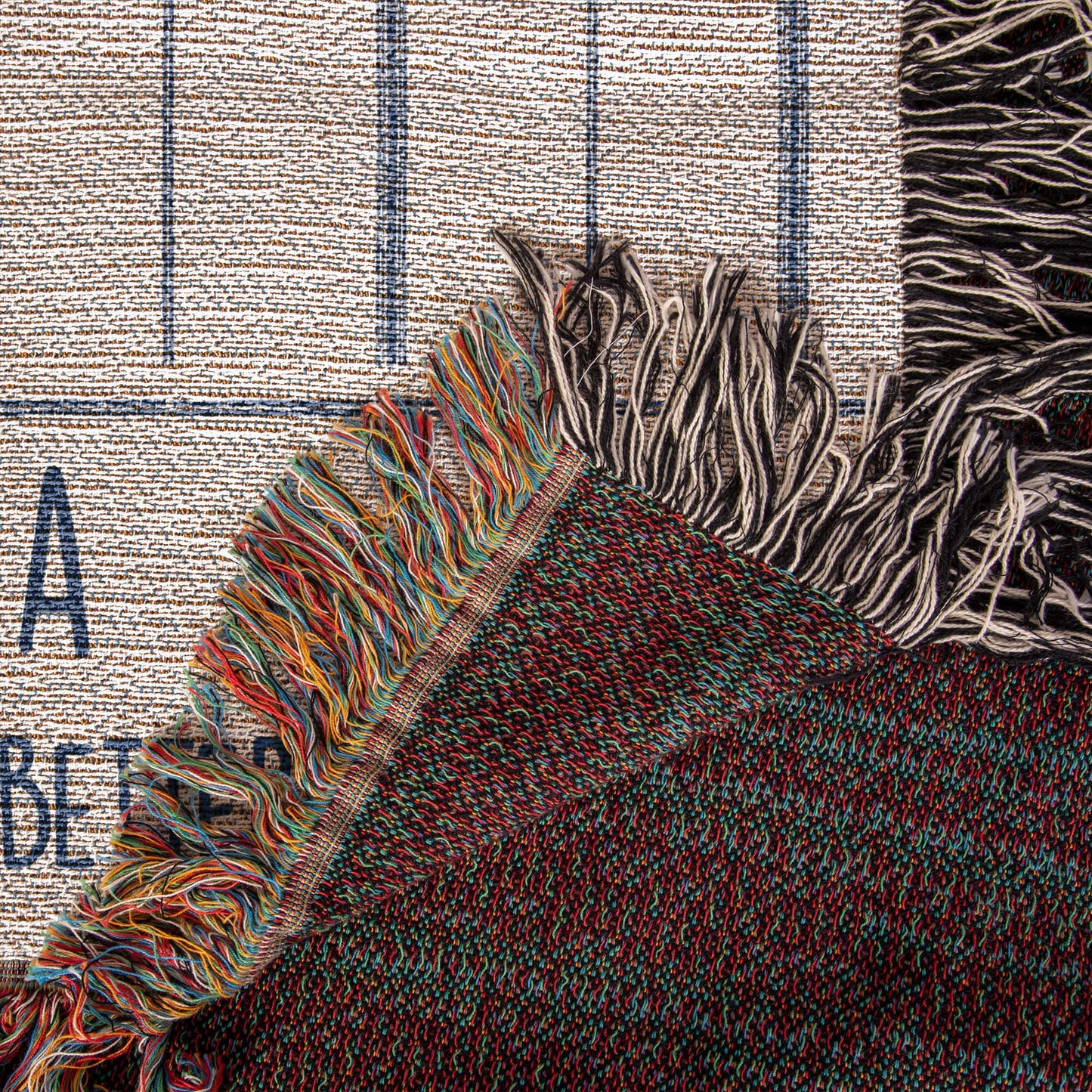 Grandma Gift, Grandma Woven Throw, Ticking Striped Blanket, Gift for New Grandma